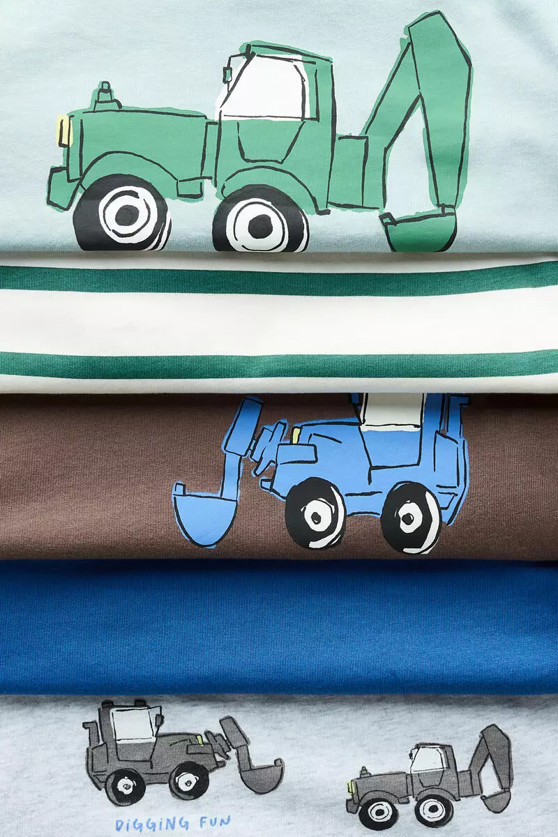 5-pack jersey T-shirts