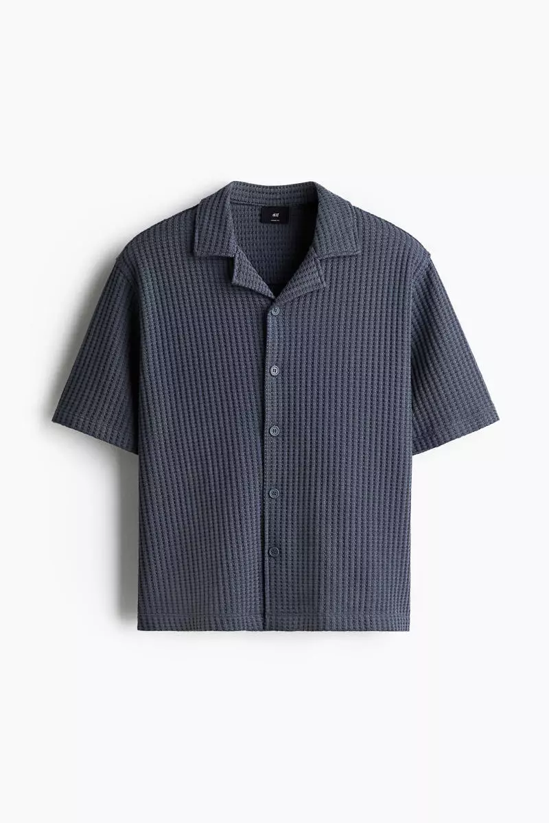 Loose Fit Waffled resort shirt