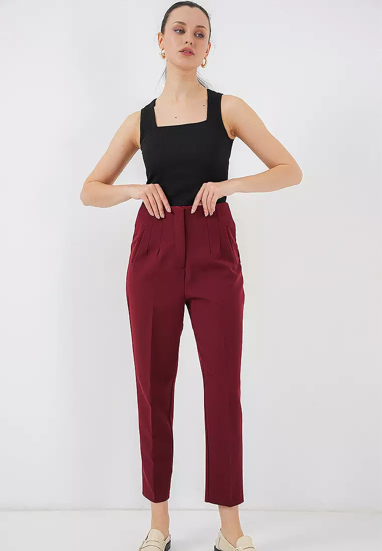 High Waist Ankle Trousers