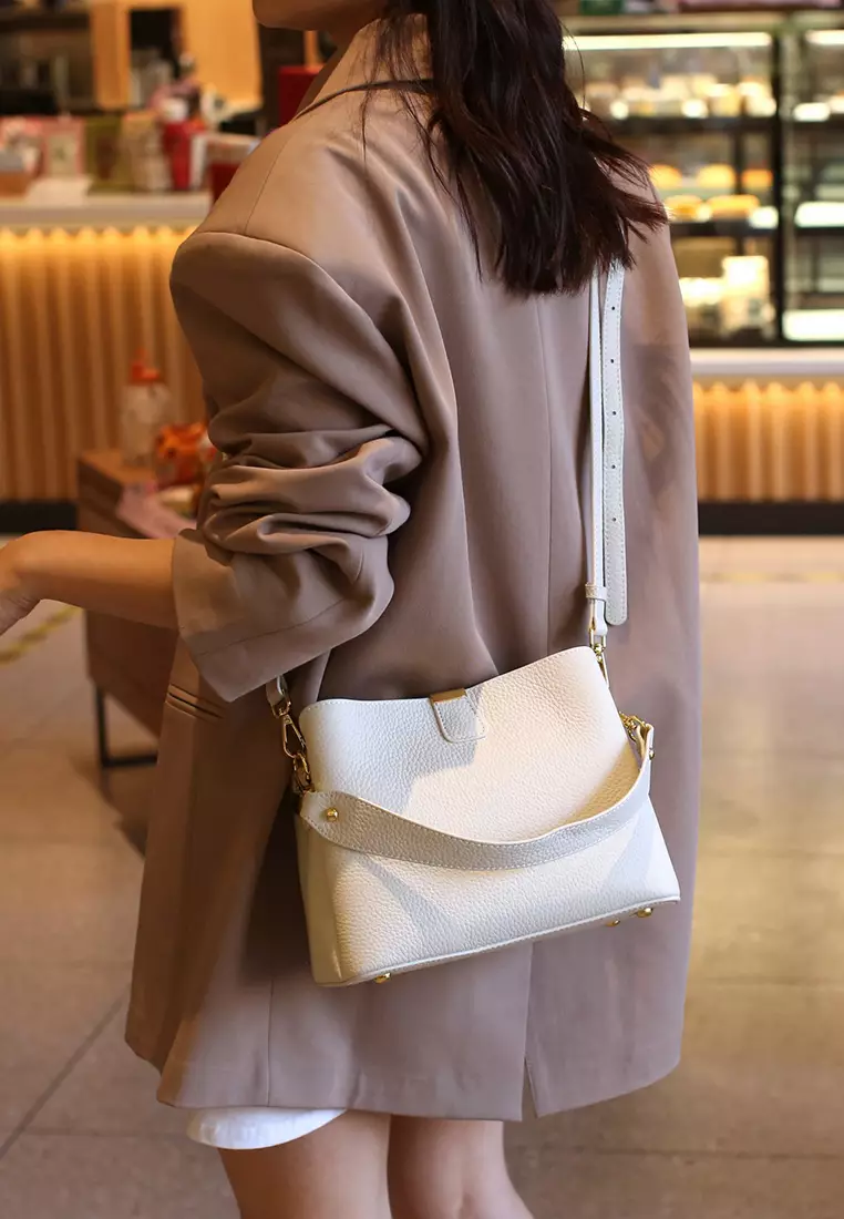 Women's Classic Cowhide Leather Crossbody Bags Tote Bags