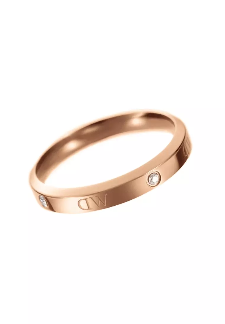 Classic Ring Lumine Rose gold - DW OFFICIAL - Ring for Women and Men - Stainless steel Crystal stones ring