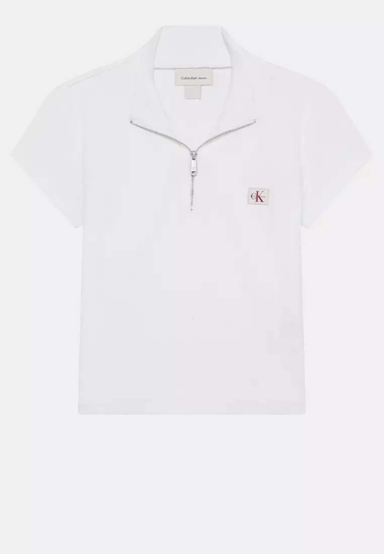 Monologo Patch Rib Zip Top - Calvin Klein Jeans