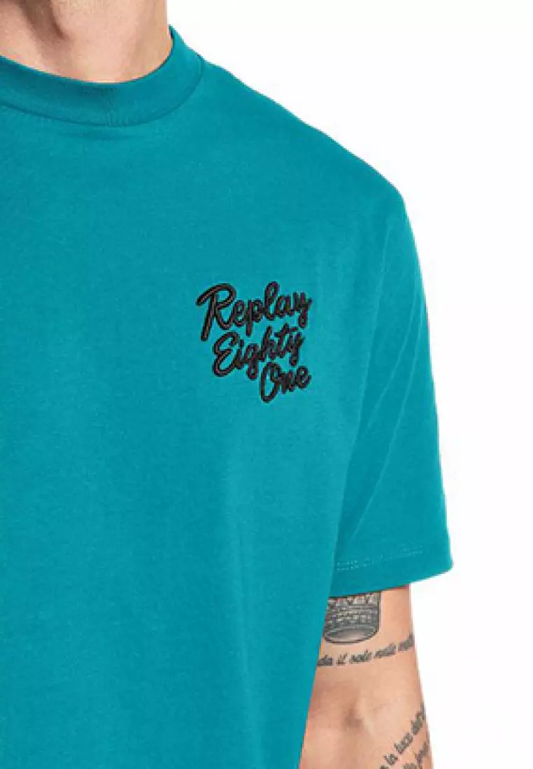 REPLAY T-SHIRT WITH EMBROIDERY