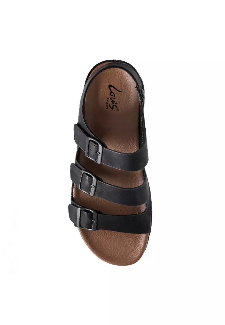 Men Slip On Faux Leather Classic Casual Sandals - 240441247