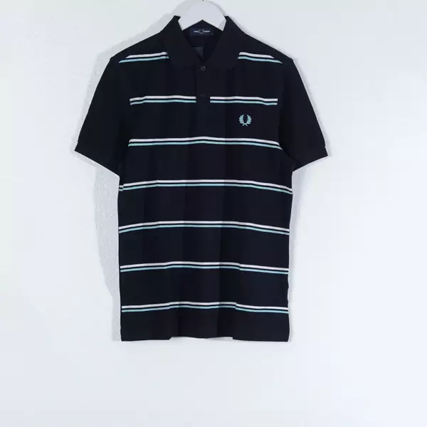 Polo FRED PERRY STRIPE WHITE BLUE NAVY POLO 100% ORIGINAL