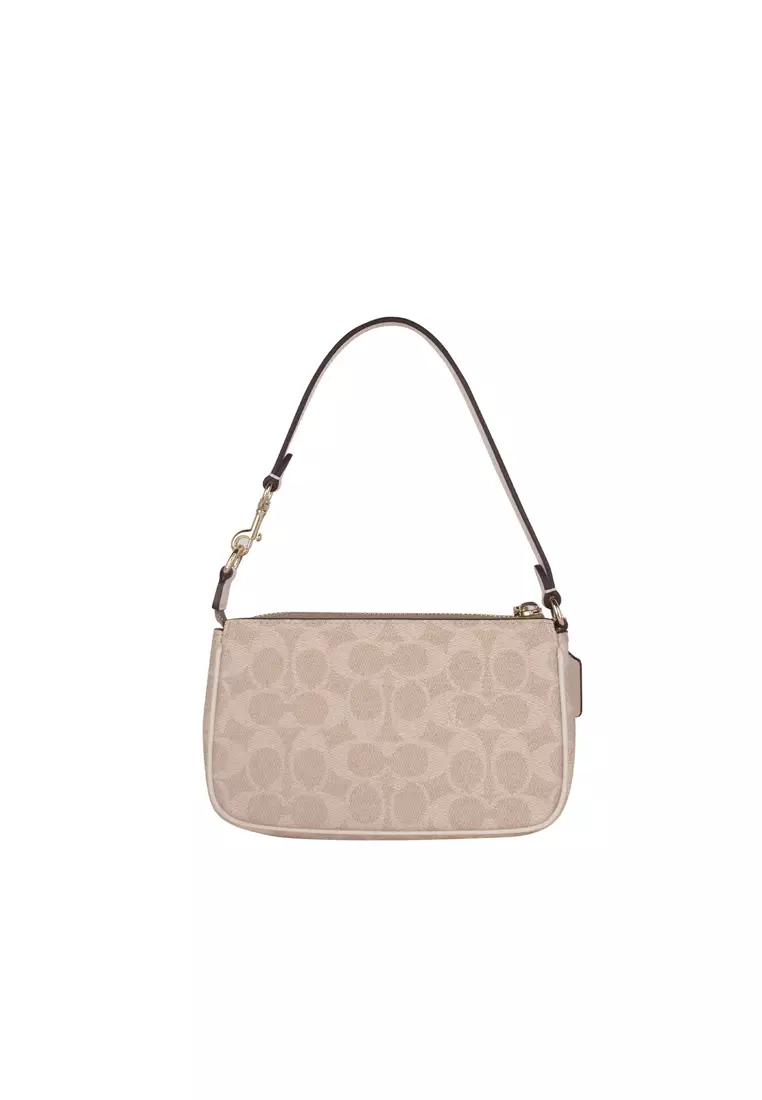 Nolita 19 Shoulder Bag In Signature Canvas Sand Chalk CW426