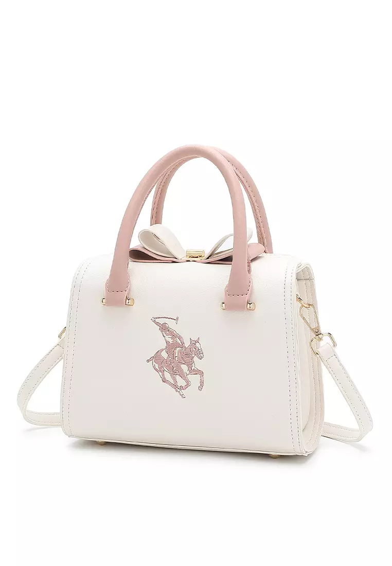 Logo Top Handle Bag / Sling Bag / Crossbody Bag - Pink