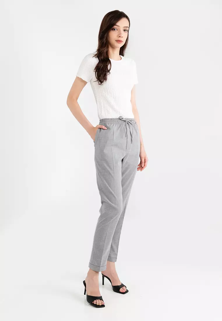 Buy Electro Denim Lab Formal Drawstring Pants Online | ZALORA Malaysia