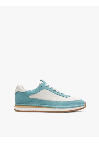 CLARKS green CLARKS CraftRun Lace Women's Sneakers- Turquoise Combi - Turquoise Combi 1BBB6SH18B5125GS_1
