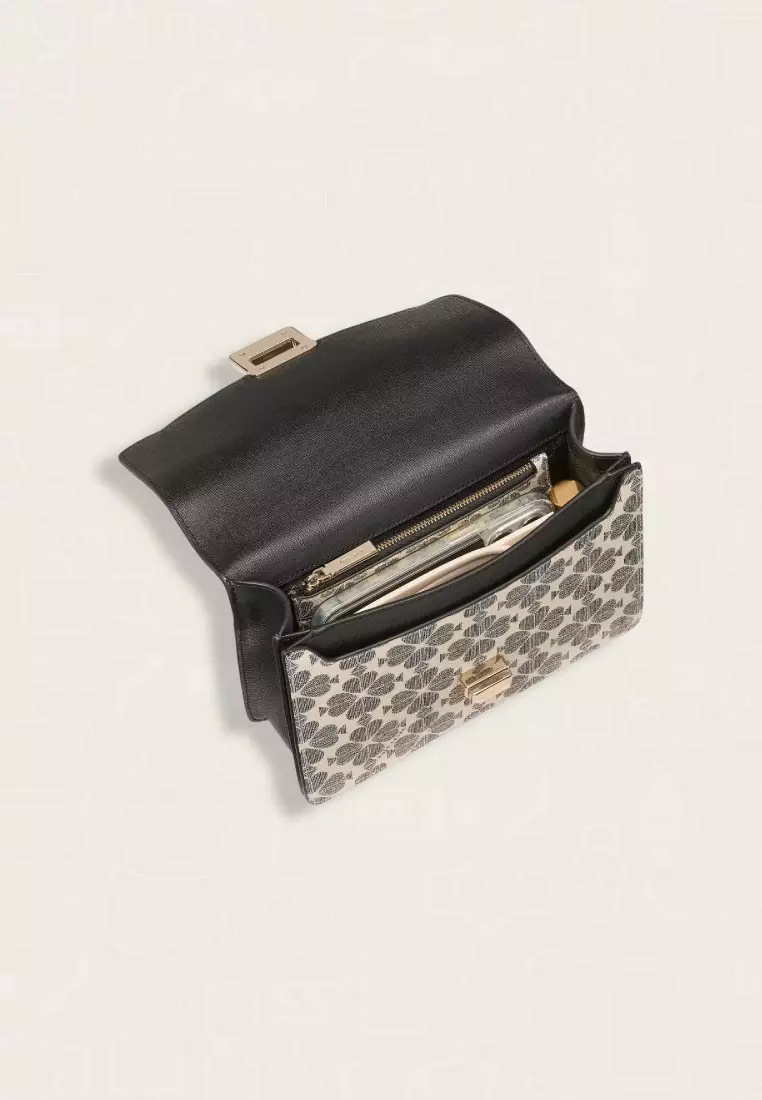 Kate Spade Spade Flower Small Flap Shoulder Bag Black Multi