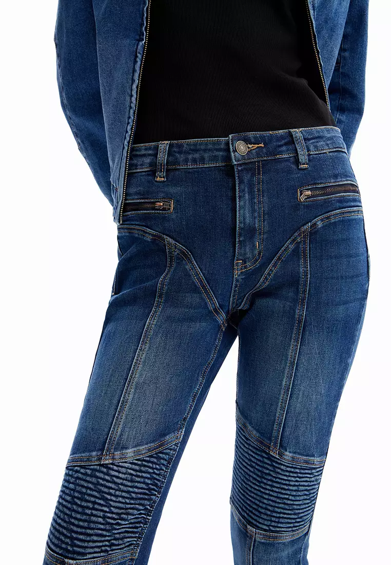 Desigual Woman Slim biker jeans.