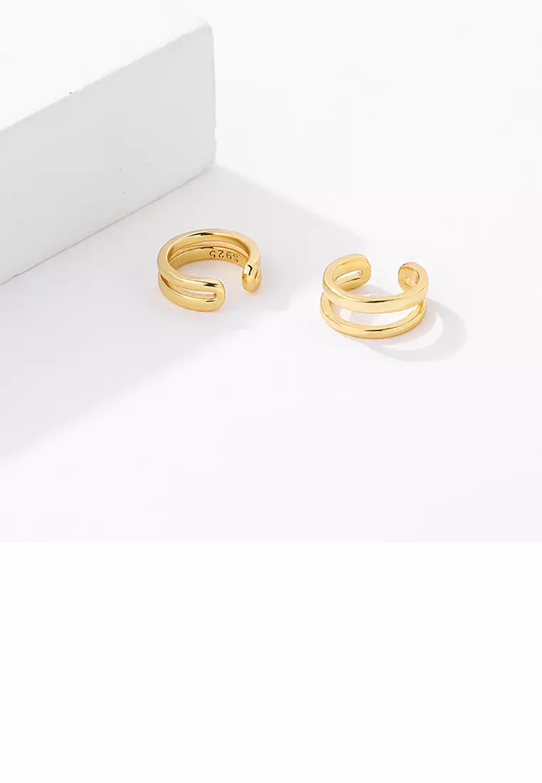 Buy Mooclife 925 Sterling Silver Plated Gold Simple Personality