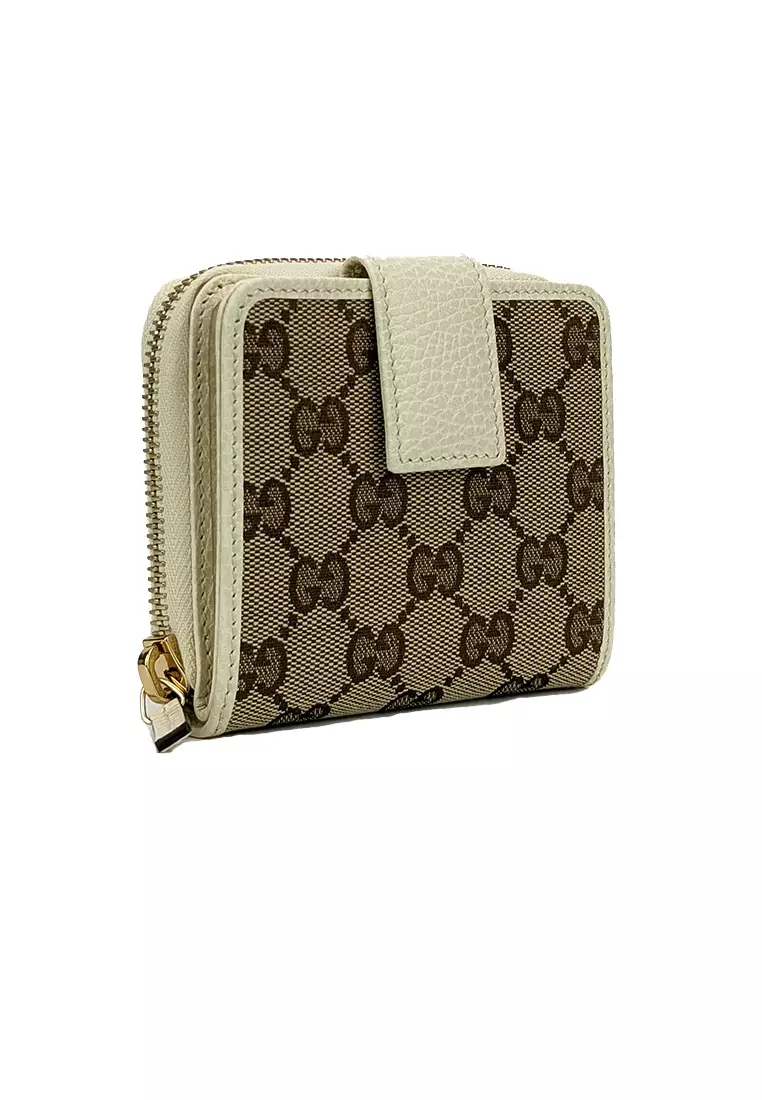 Gucci Signature Canvas Bifold Wallet-Brown (Wallets and Small Leather Goods, Wallets)