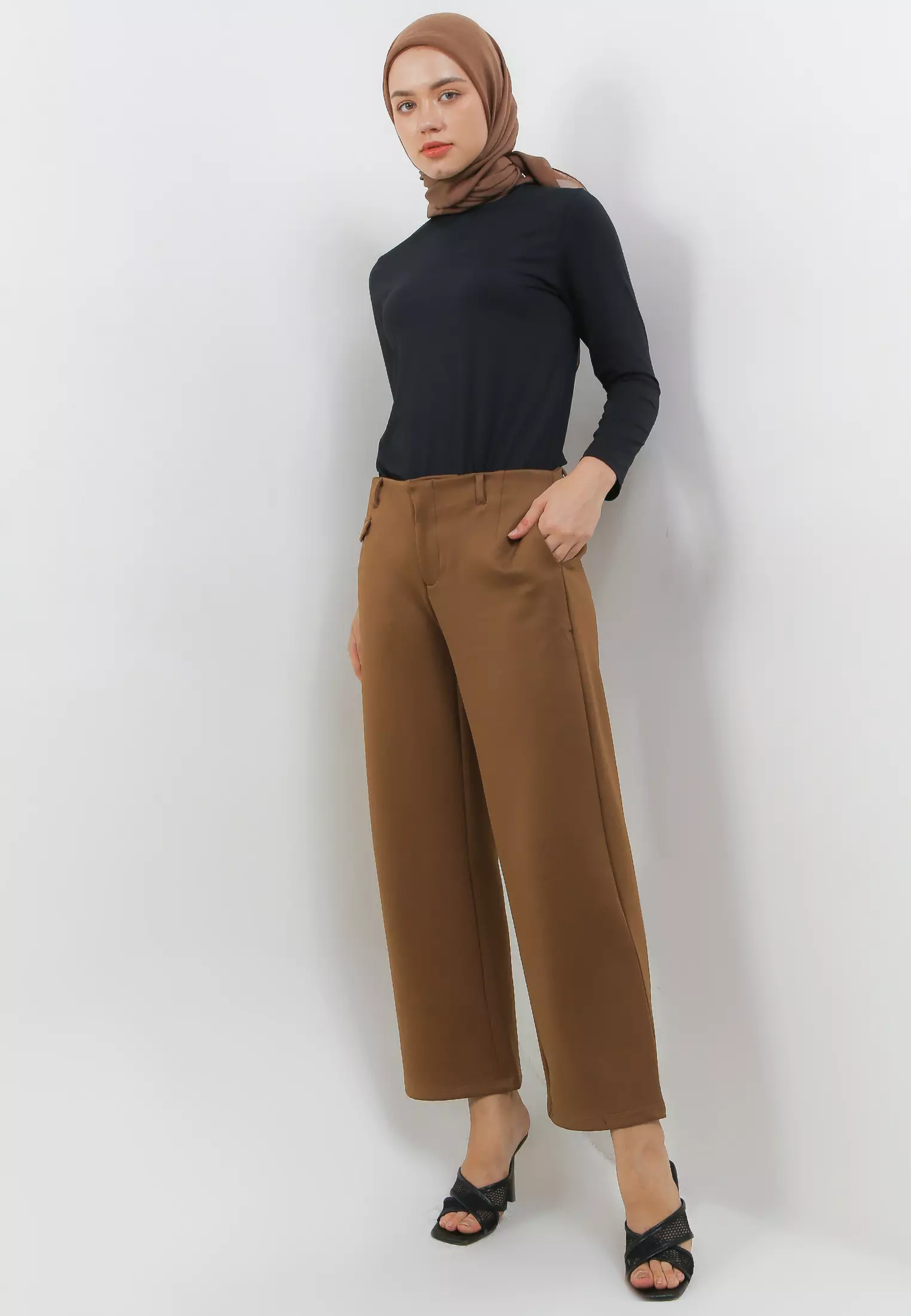 MFMW Lienlien Celana Panjang Kulot Coklat