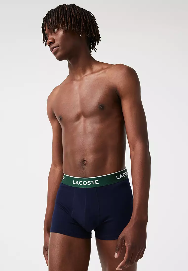 Men's Lacoste Contrast Waistband Trunk Three-Pack - Men's Underwear - New  In 2024