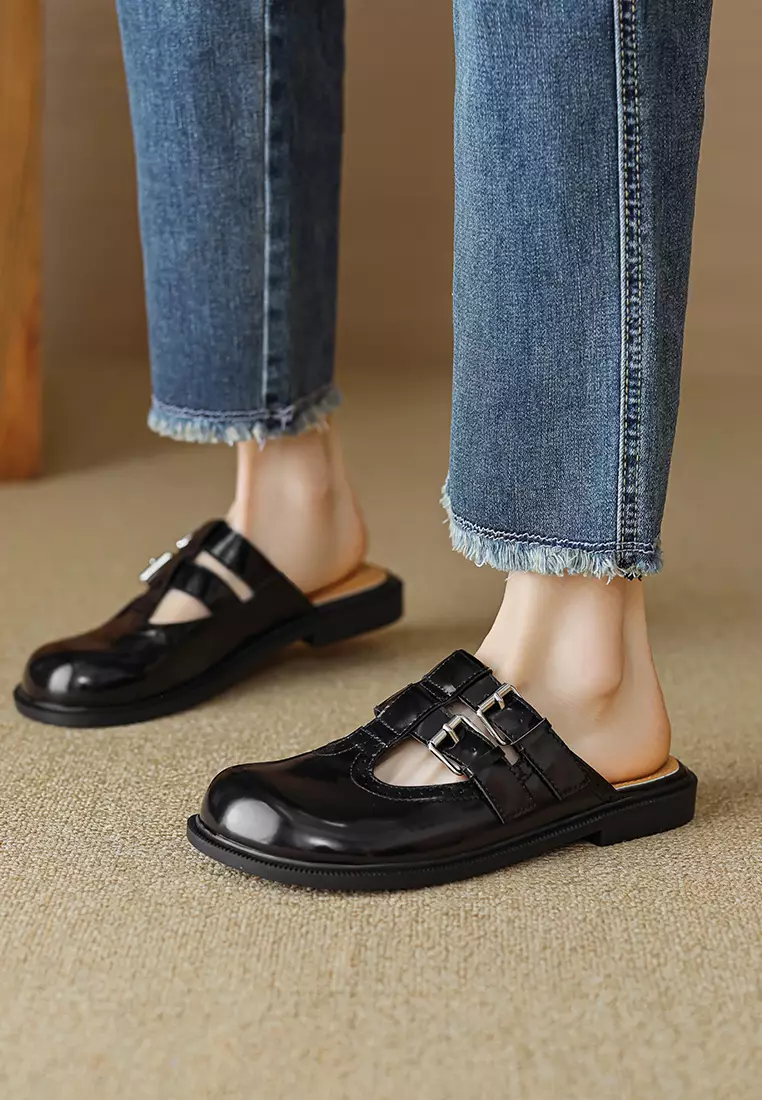 Double Strap Brogue Mules WW939-39