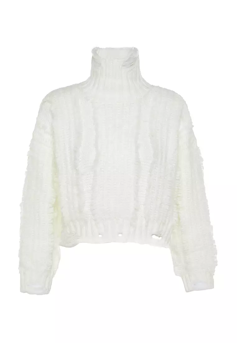 Buy Trendyol Crop Soft Textured Knitwear Sweater 2024 Online