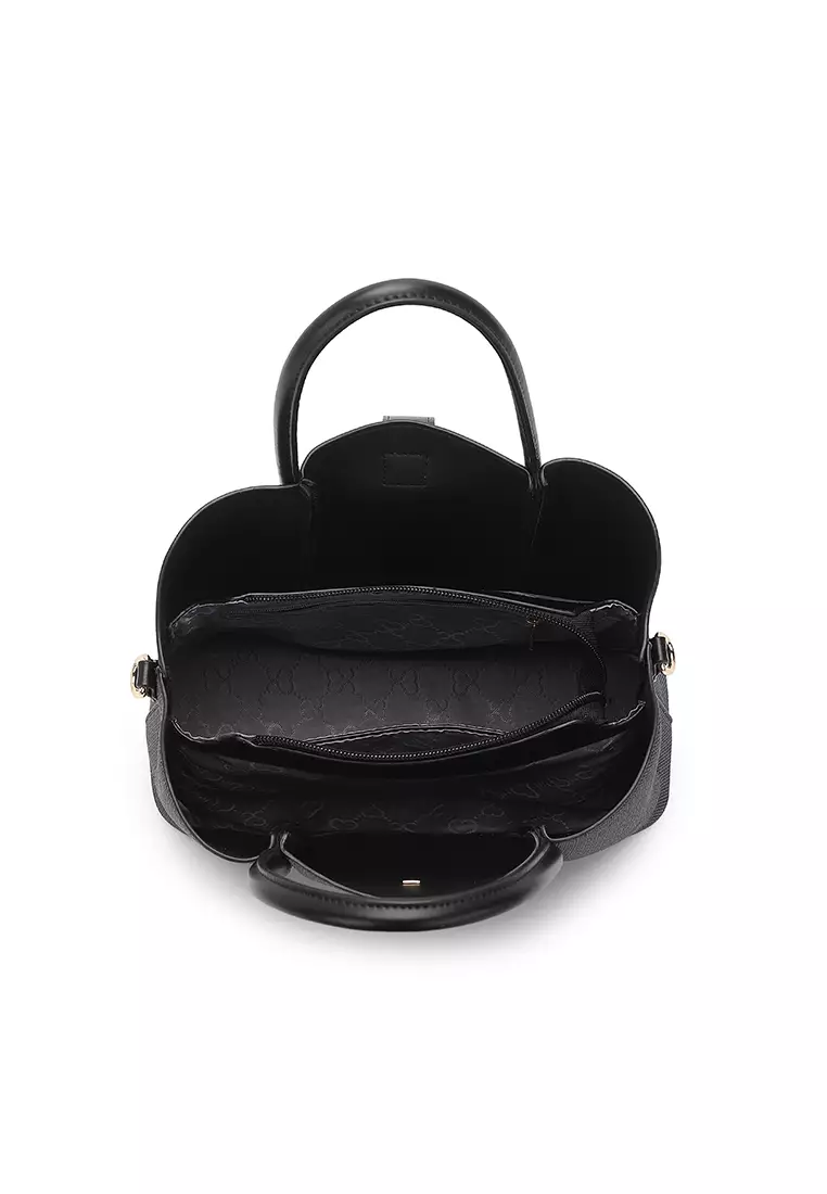 Women's Top Handle Bag / Sling Bag / Crossbody Bag / Shoulder Bag (Tas Tangan Wanita / Tas Selempang Wanita / Tas Bahu Wanita) - Hitam