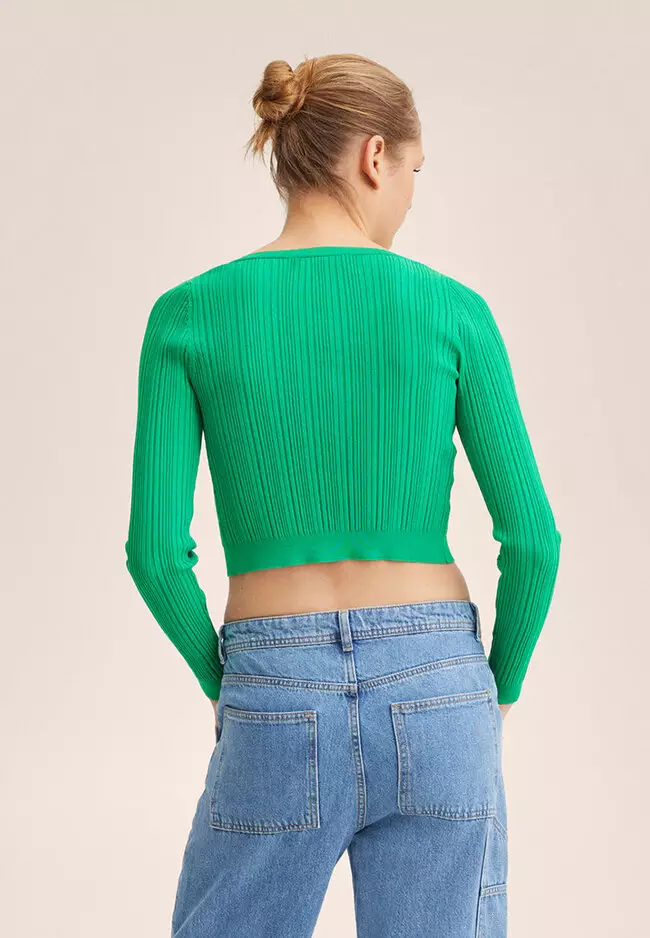 Crop Ribbed Cardigan