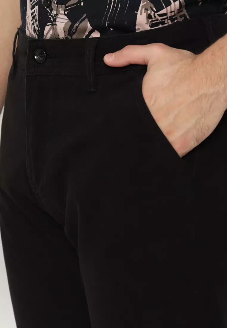 POLICE Celana Chino Panjang Cotton Premium Regular Fit Pria