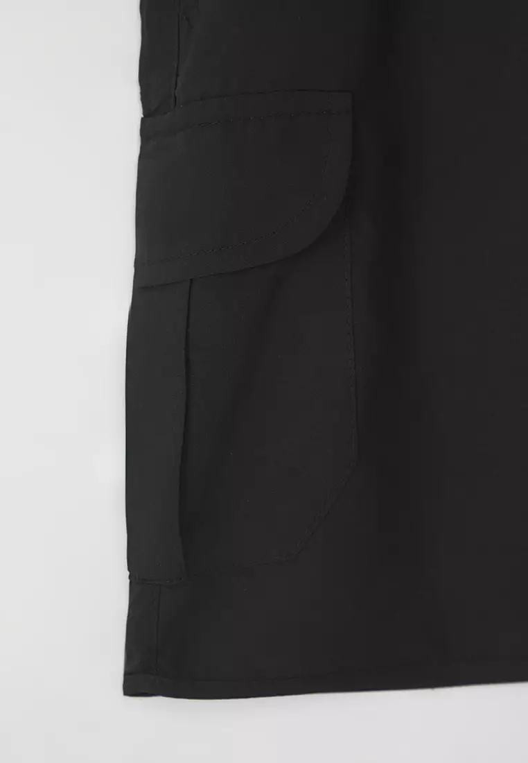 Black Cargo Pocket Standard Size Swimsuit Swim Shorts TMNSS22DS0028