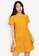 ZALORA BASICS yellow Round Neck Babydoll Dress 522E2AA7514552GS_1