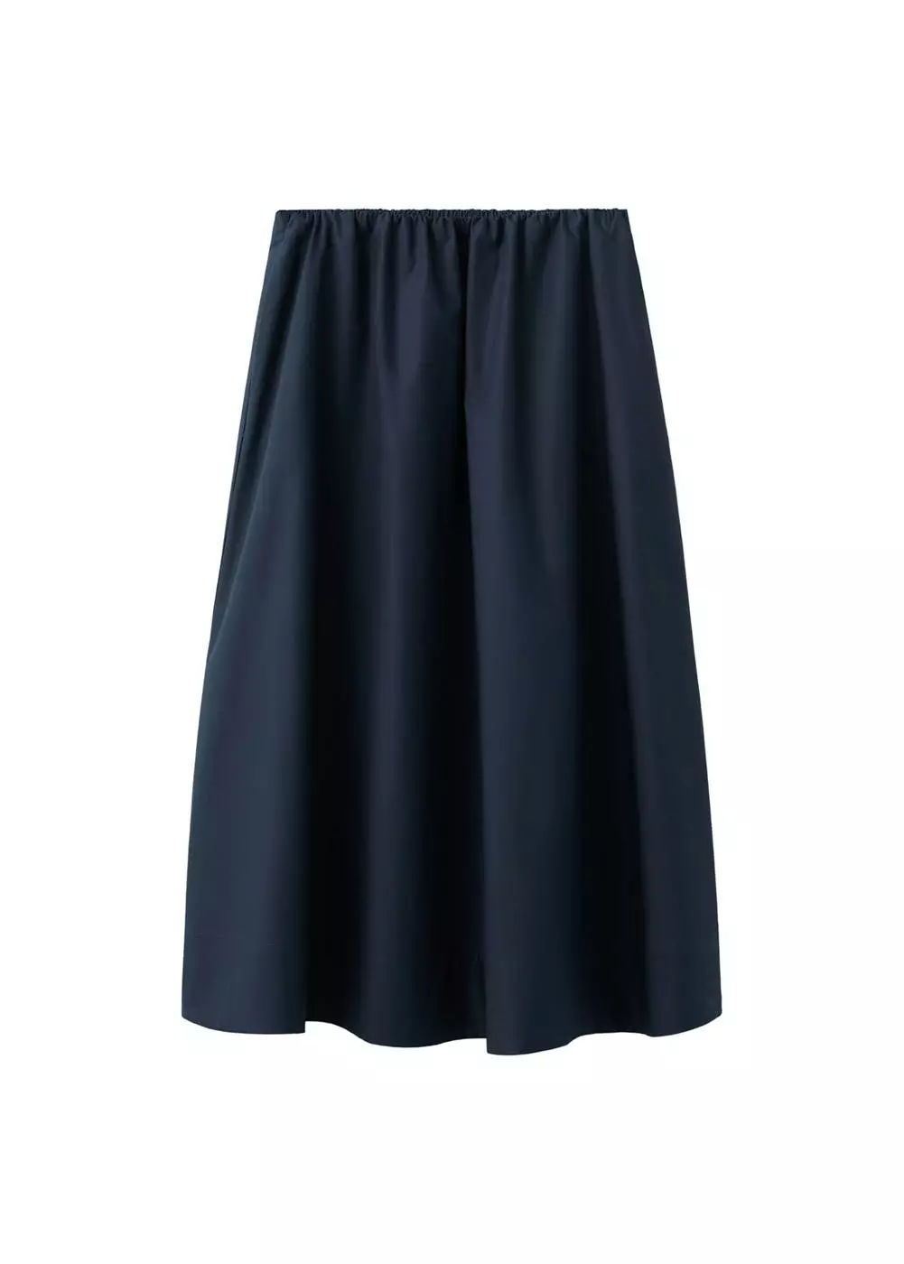 Rok midi katun berlipit