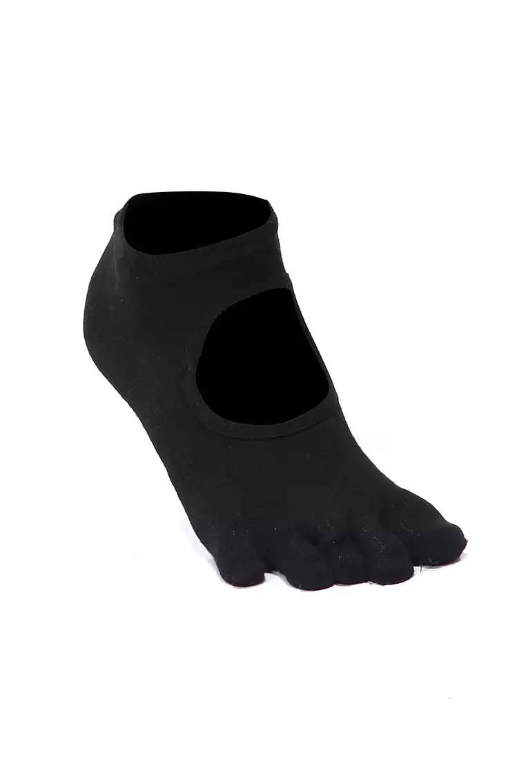 Seish Sock Kaos Kaki Khusus Yoga Anti Slip Size 34-39 Sporty Design Material Cotton ORIGINAL - Black