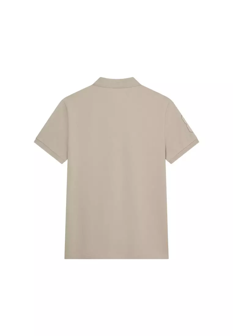 Men's Lion Embroidery Slim Short Sleeve Polo 01016222