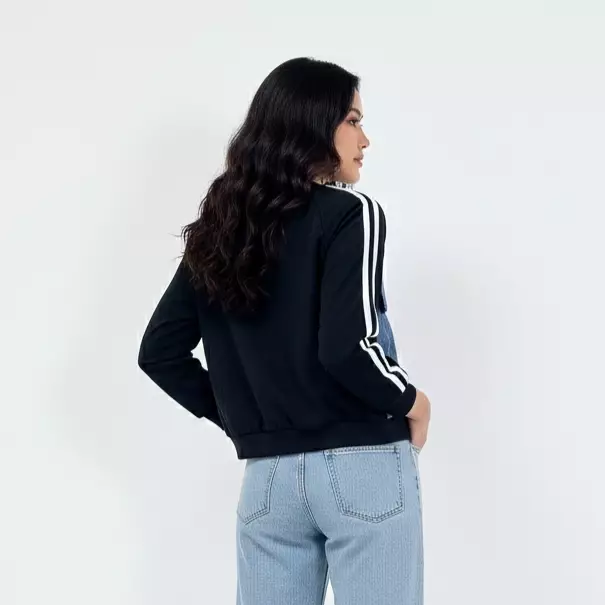 Jaket Jeans Wanita Stripe Daily