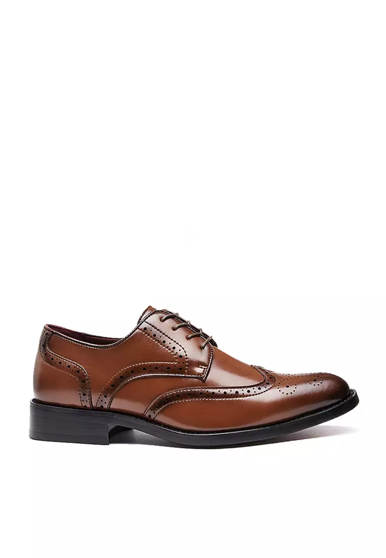 Discount on Twenty Eight Shoes  shoes - SKU: VANSA Hidden Heel Carved Lace-up Business Derby Shoes VSM-F3183-8.H