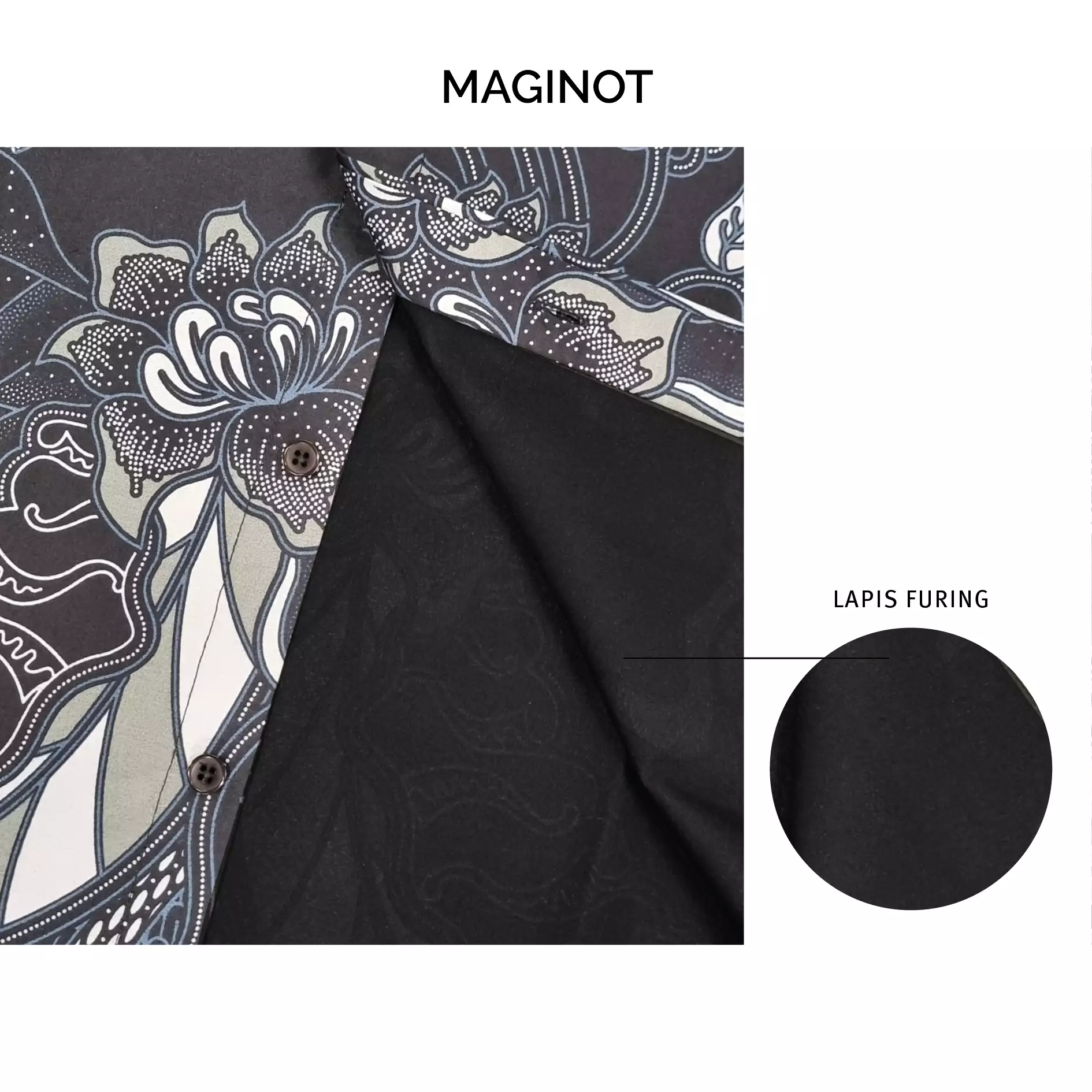 MAGINOT BATIK FURING EXCLUSIVE JIVA Batik FURING EXCLUSIVE Pria Slim Fit Lengan Pendek