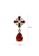 Krystal Couture gold KRYSTAL COUTURE Rose Gold Plated Many-Hues Cross and Ruby Red Teardrop Earrings CF336AC1232172GS_4