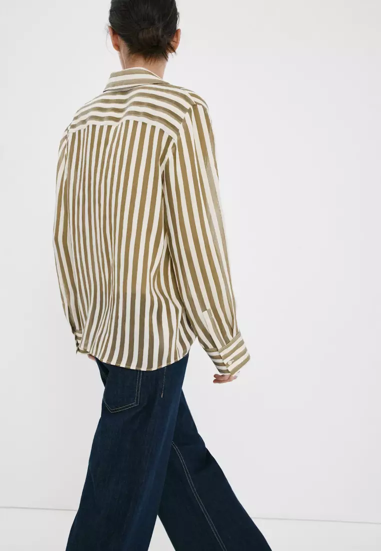Semi-Transparent Striped Shirt
