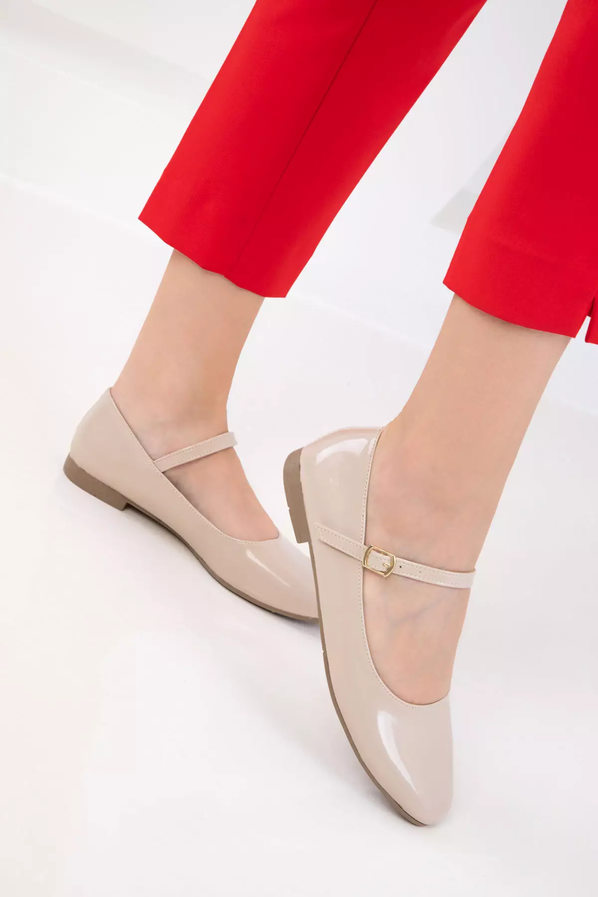 Skin Patent Leather-Skin Women's Ballerinas 18896