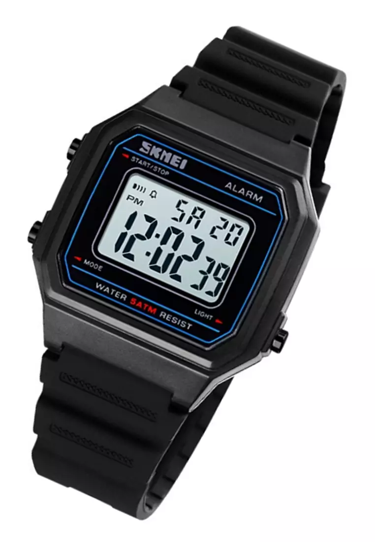 Jam Tangan Digital Pria Waterproof Many Function Strap Tali Material Silicon GN45 ORIGINAL