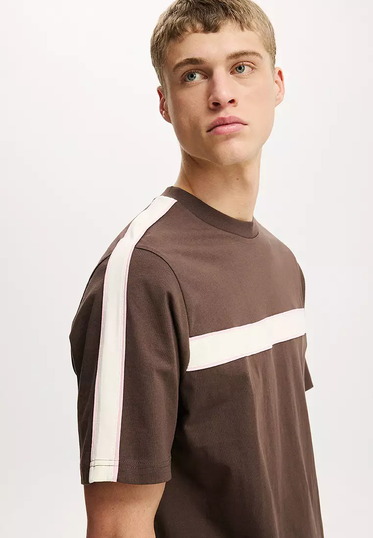 Cropped Fit Panel T-Shirt