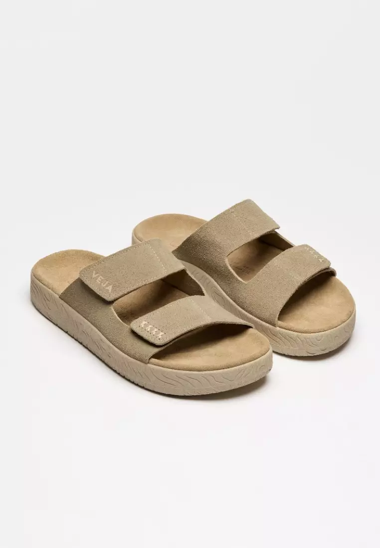 Etna Suede Taupe Almond Sandals