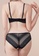 ZITIQUE black Women's Latest Summer French Style 3/4 Cup Wire-free Thin Pad Lace Lingerie Set (Bra And Underwear) - Black 82C10US9697A88GS_5