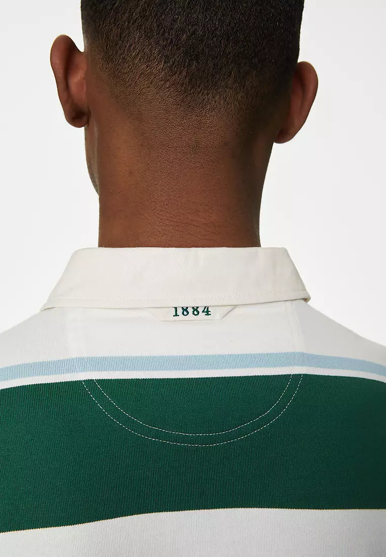 Oversized Pure Cotton Short Sleeve Rugby Shirt