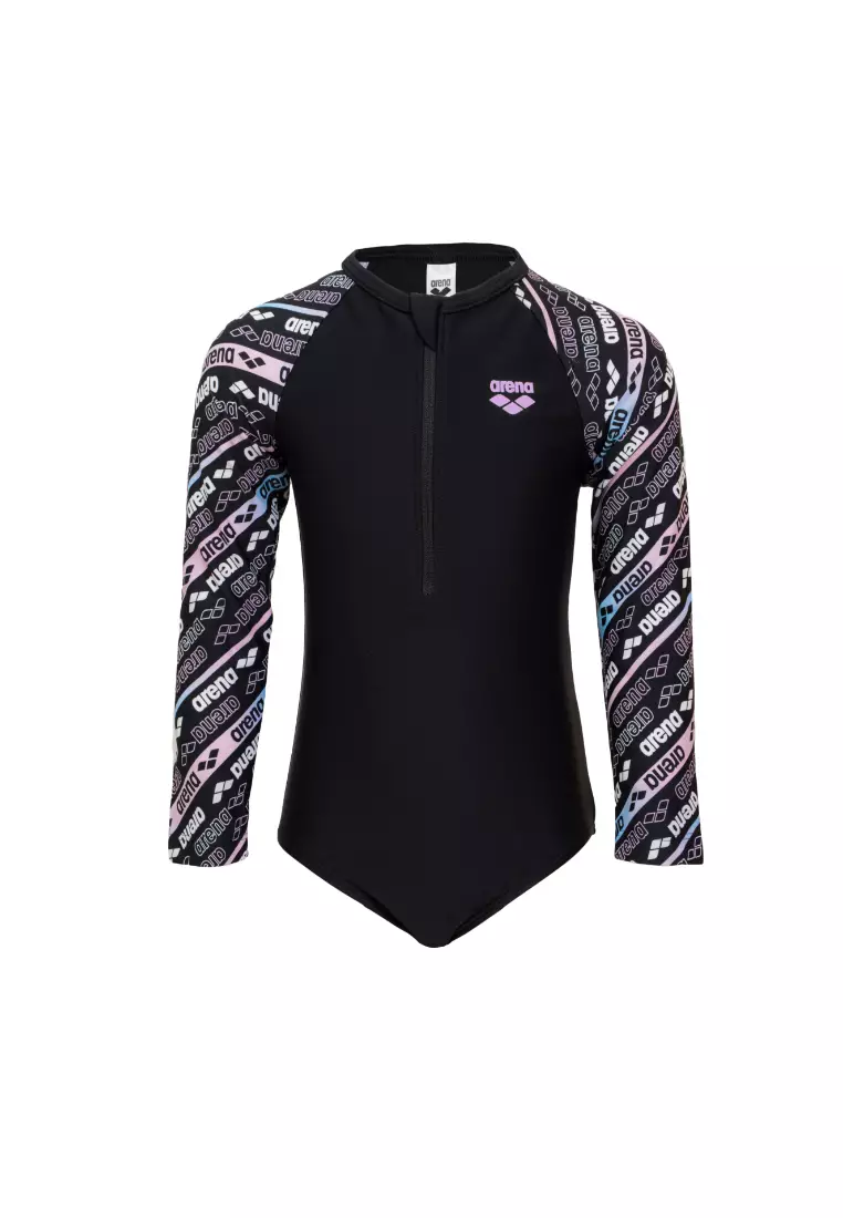 ARENA arena KIDS SWIMWEAR DIAGONAL 2.0 LONG SLEEVE HALF ZIP