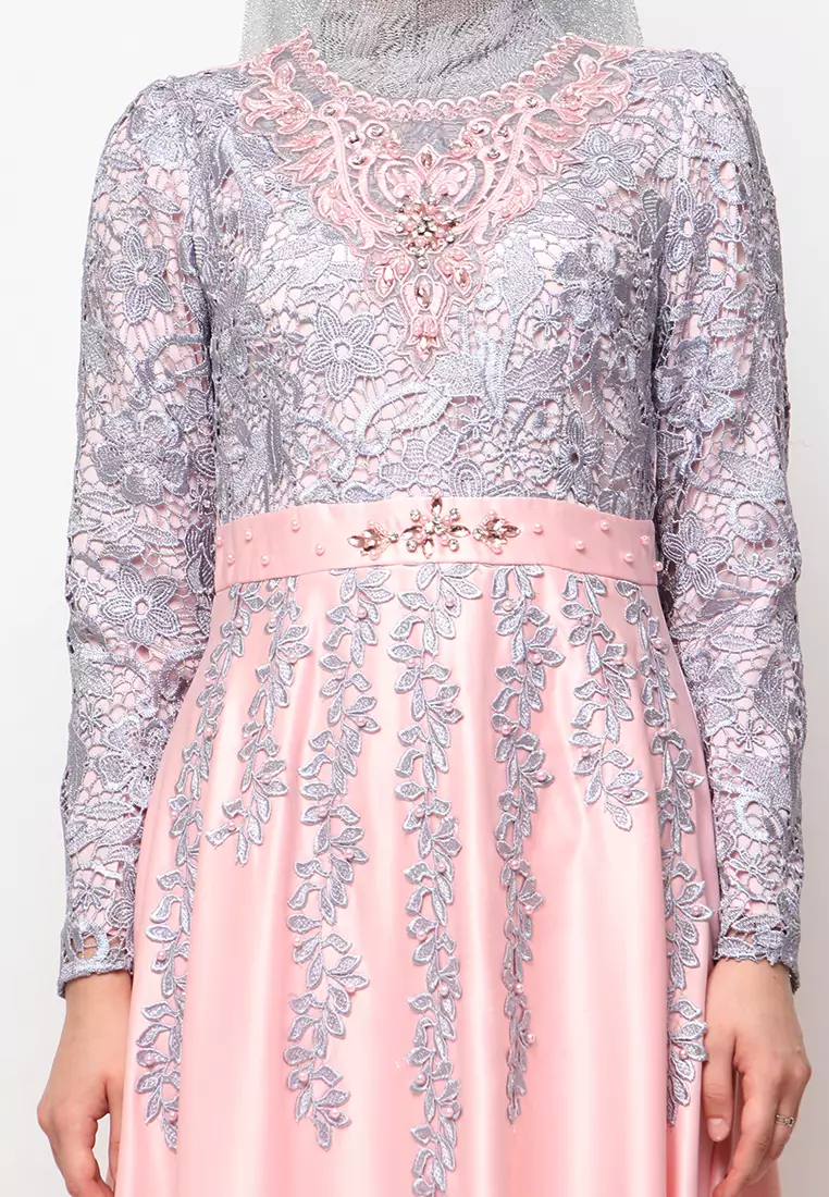 Chamoniq Gamis  Brokat Satin