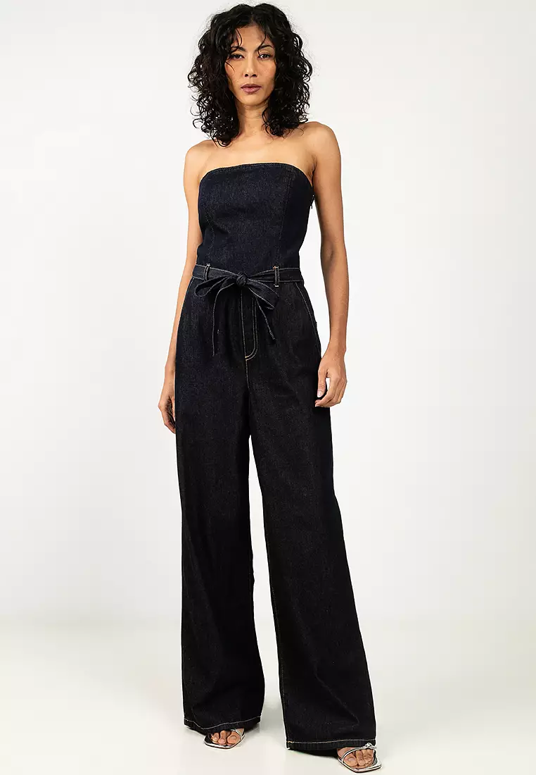Strapless Denim Jumpsuit