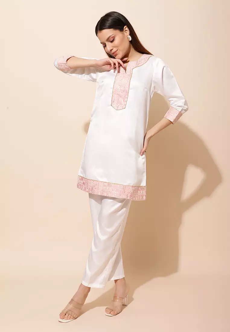 Chanira Festive Aaira Tunic-White