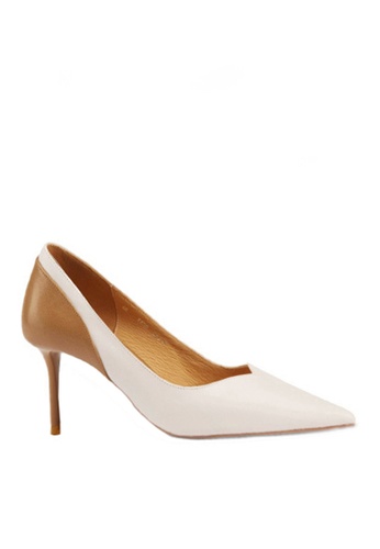Buy Twenty Eight Shoes VANSA Color-block Top Layer Cowhide High Heels  VSW-H07040733 2023 Online | ZALORA Singapore