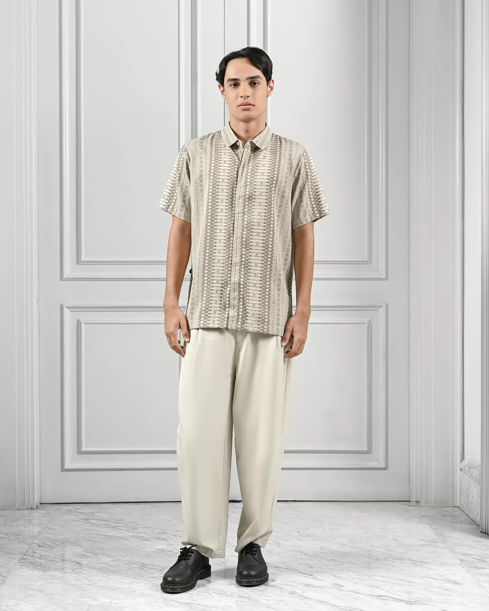 KASEP MADANA SHIRT / KEMEJA PRIA / BAJU LEBARAN - MOCCA