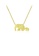 Glamorousky silver 925 Sterling Silver Plated Gold Simple Cute Elephant Pendant with Necklace 56BB3AC8F4B225GS_1