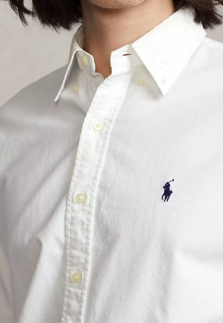 Classic Fit Garment-Dyed Oxford Long Sleeve Shirt