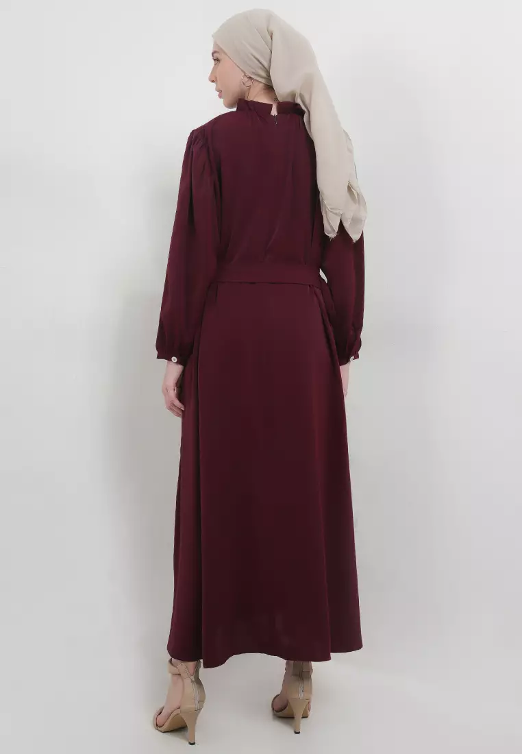 MFMW Mabella Dress Gamis Maroon