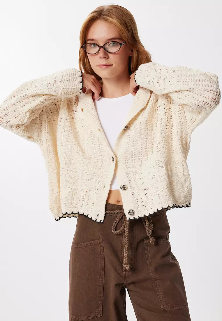 Openwork Knit Cardigan